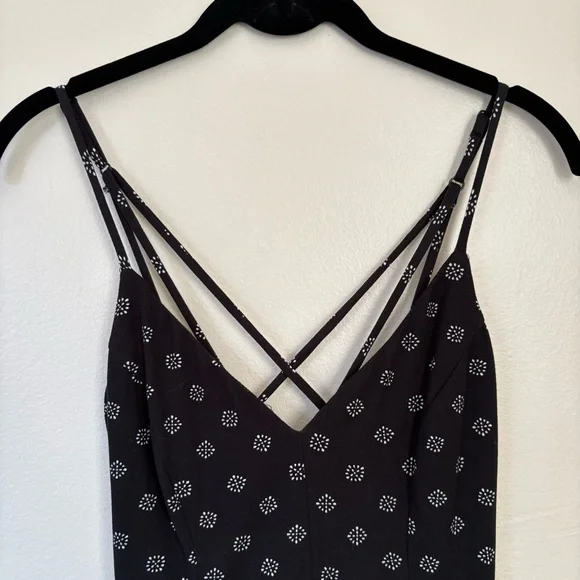 nine britton Lizzy Brushed Knit Dress Black Crisscross Back Size Small - Picture 5 of 12